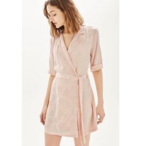 Topshop Pink Wrap Mini Dress